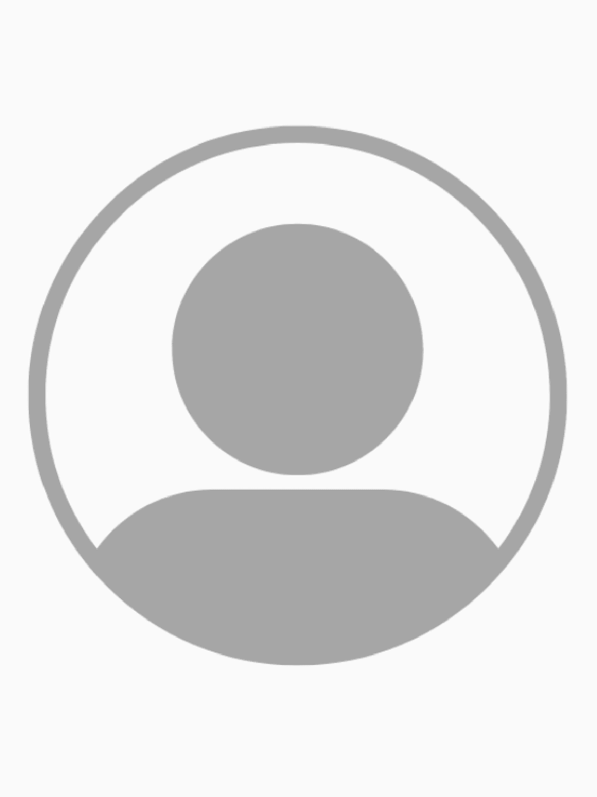 User profile icon with gray silhouette.